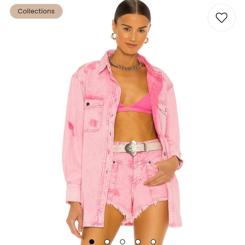 NWT Retrofete Doreen Shirt in Vintage Pink